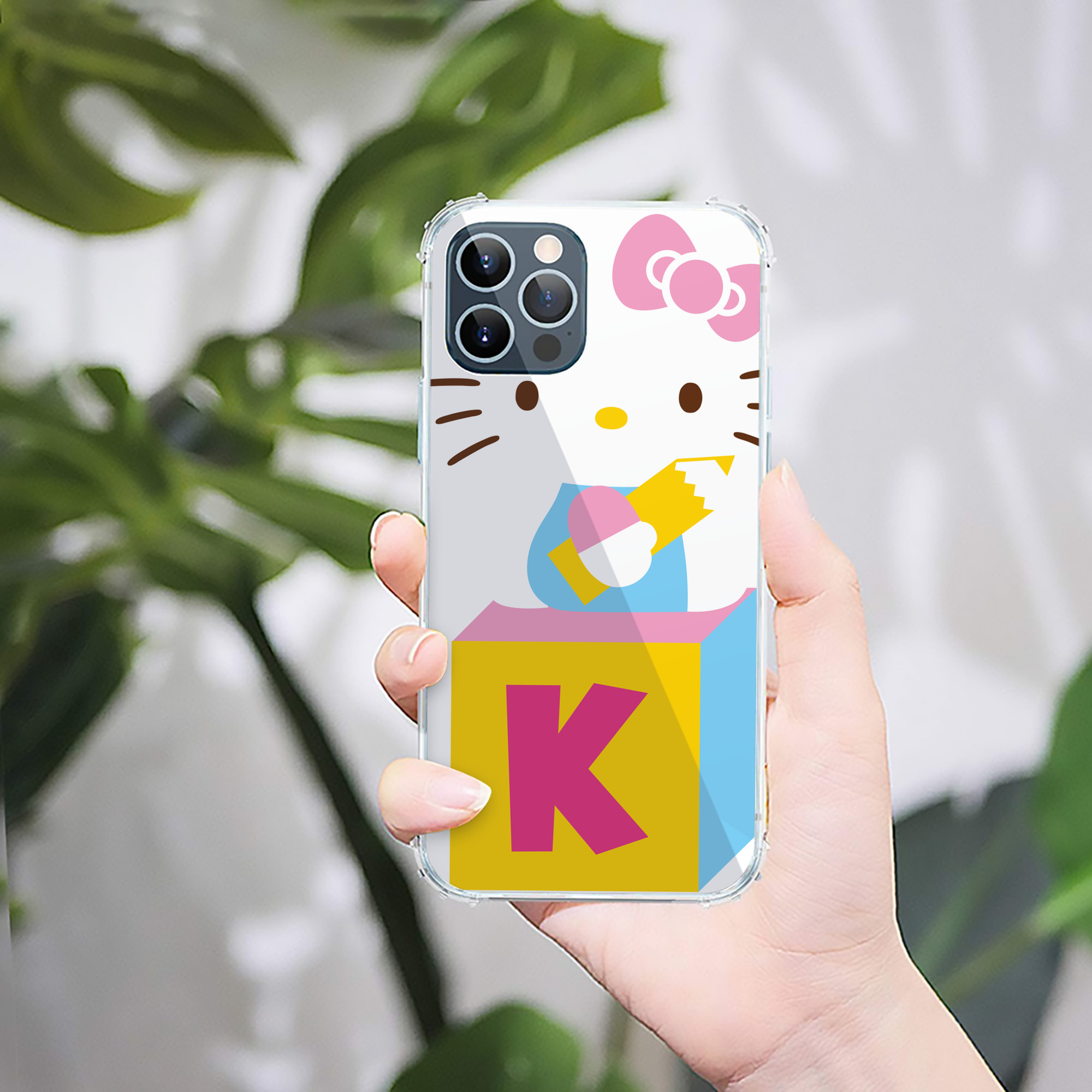 （画像用） Hello Kitty ハローキティ 【iPhone 12シリーズ対応】透明スマホケース（クリアソフトケース）
